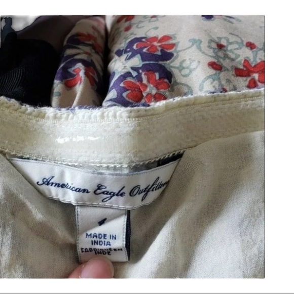 AMERICAN EAGLE OUTFITTERS WOMEN'S STRAPLESS BLUE COTTON DRESS SIZE 4 - Picture 7 of 7